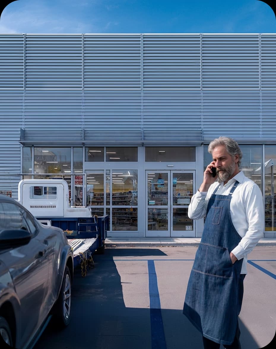 Voll belegter Parkplatz mit blockierten Stellplätzen